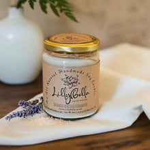 Load image into Gallery viewer, English Lavender & Dead Sea Salts Soy Wax Candle - LillyBella Handcrafted