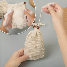 Load image into Gallery viewer, Hemp Soap Saver Pouch With Adjustable Drawstring - LillyBella Handcrafted
