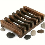 Wooden Soap Dish with Self - Draining Design - LillyBella Handcrafted